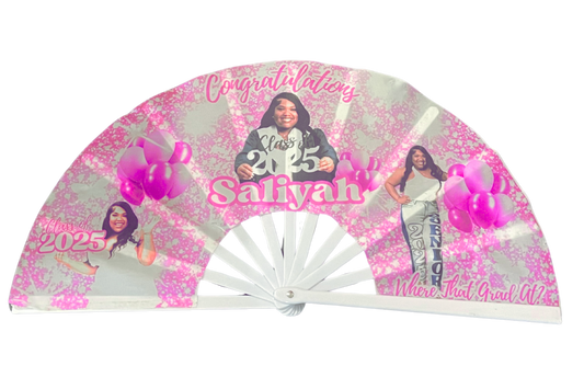 26x13 Custom Clack Fans | Personalized Folding Fans for Events, Graduations & More