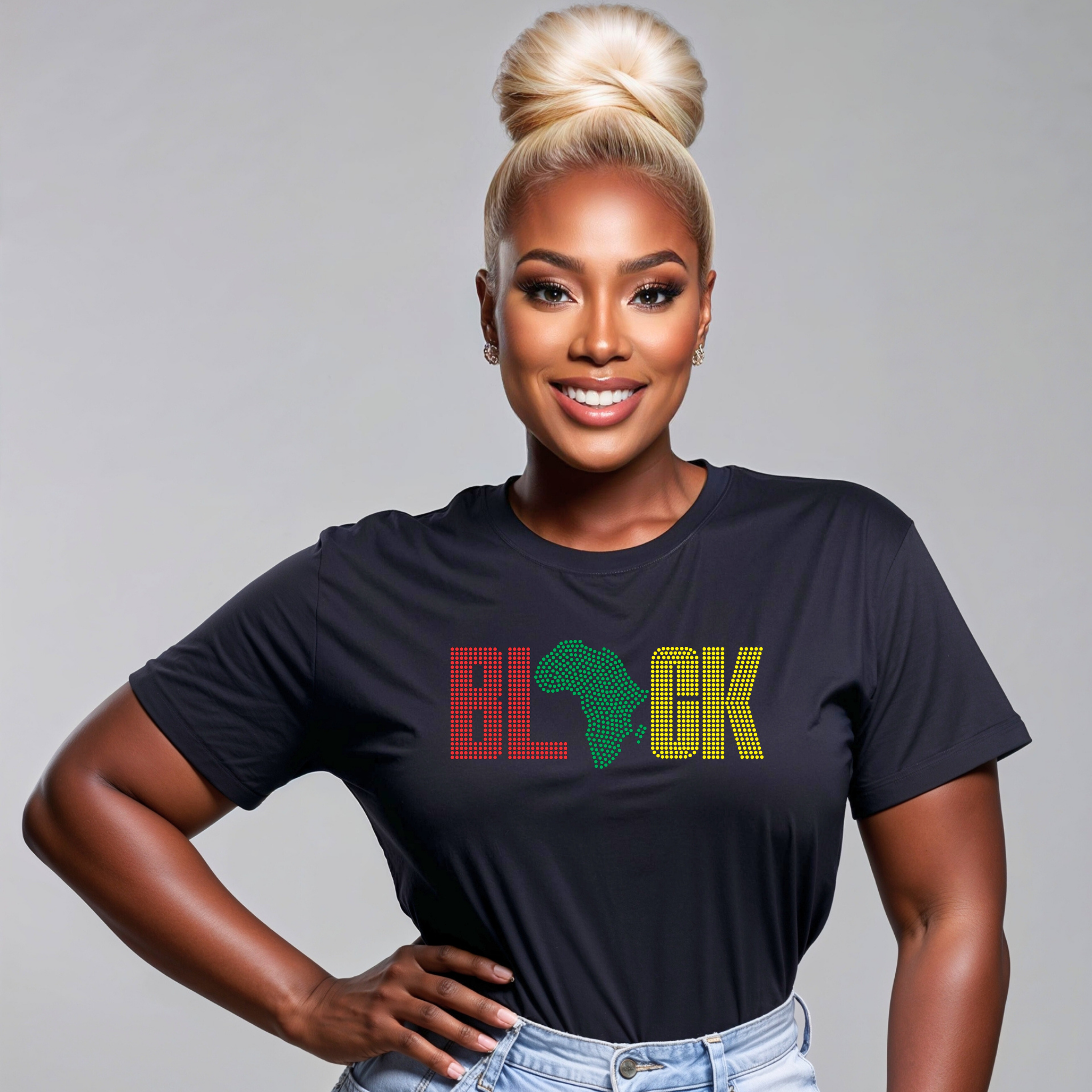 PRAY Rhinestone Front Design T-Shirt – Bling Graphic Tee
