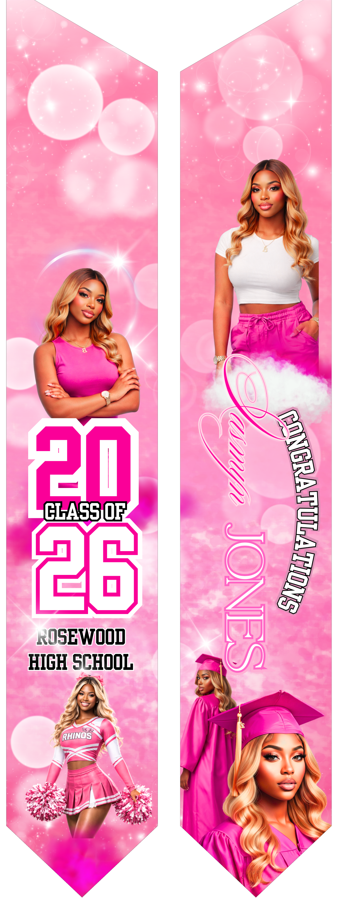 GRADUATION 72" CUSTOM PERSONALIZED STOLE