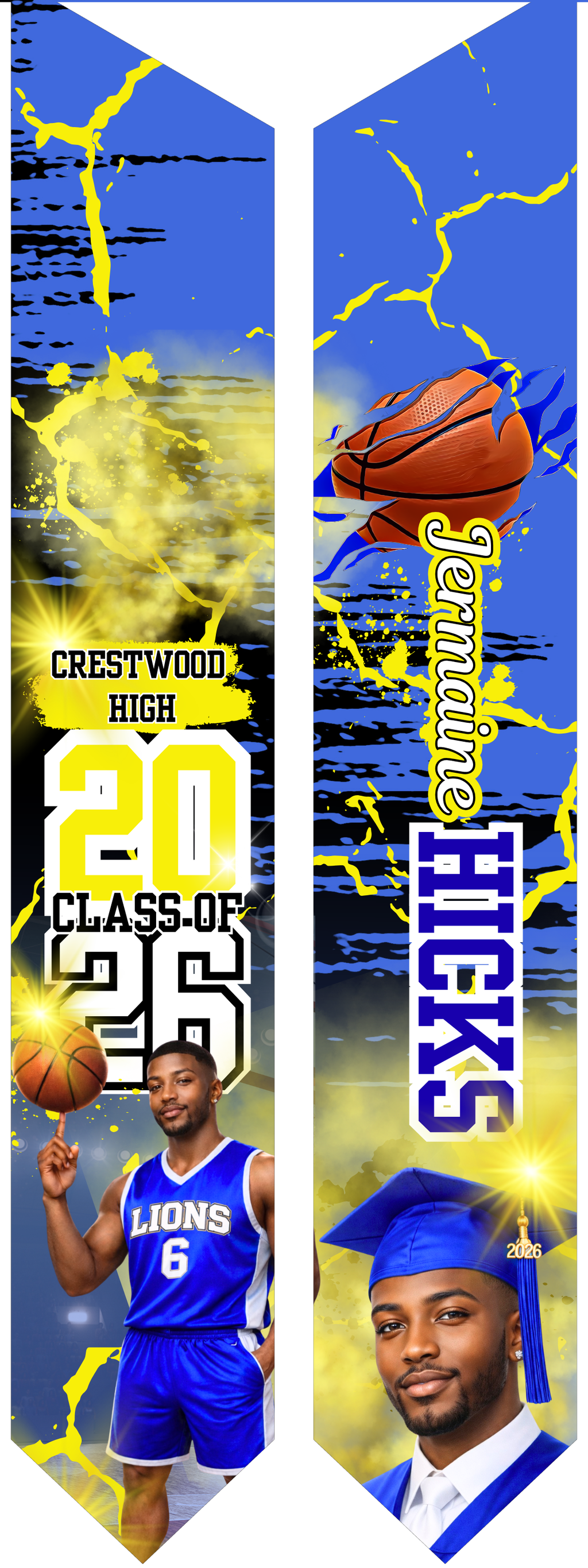GRADUATION 72" CUSTOM PERSONALIZED STOLE