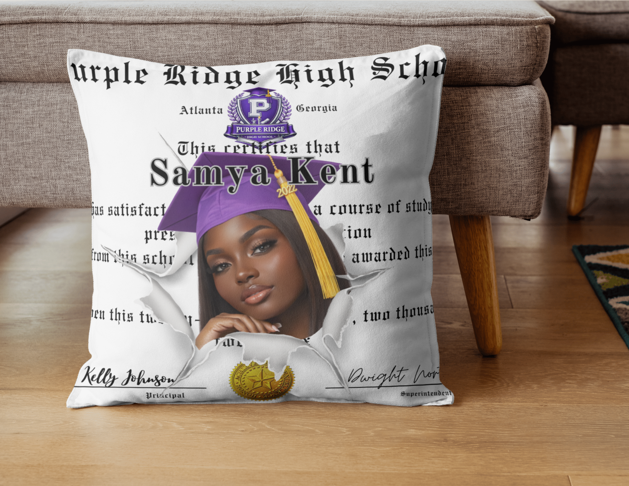 Custom Graduation Pillow 🎓 | Personalized Grad Gift for Preschool to College