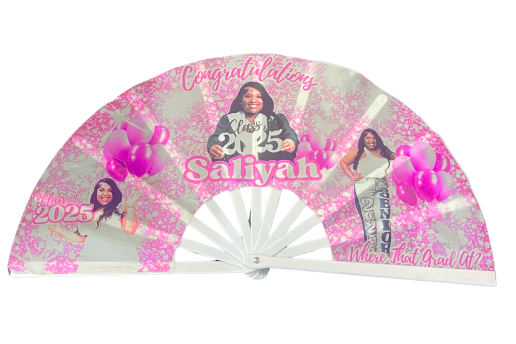26x13 Custom Clack Fans | Personalized Folding Fans for Events, Graduations & More