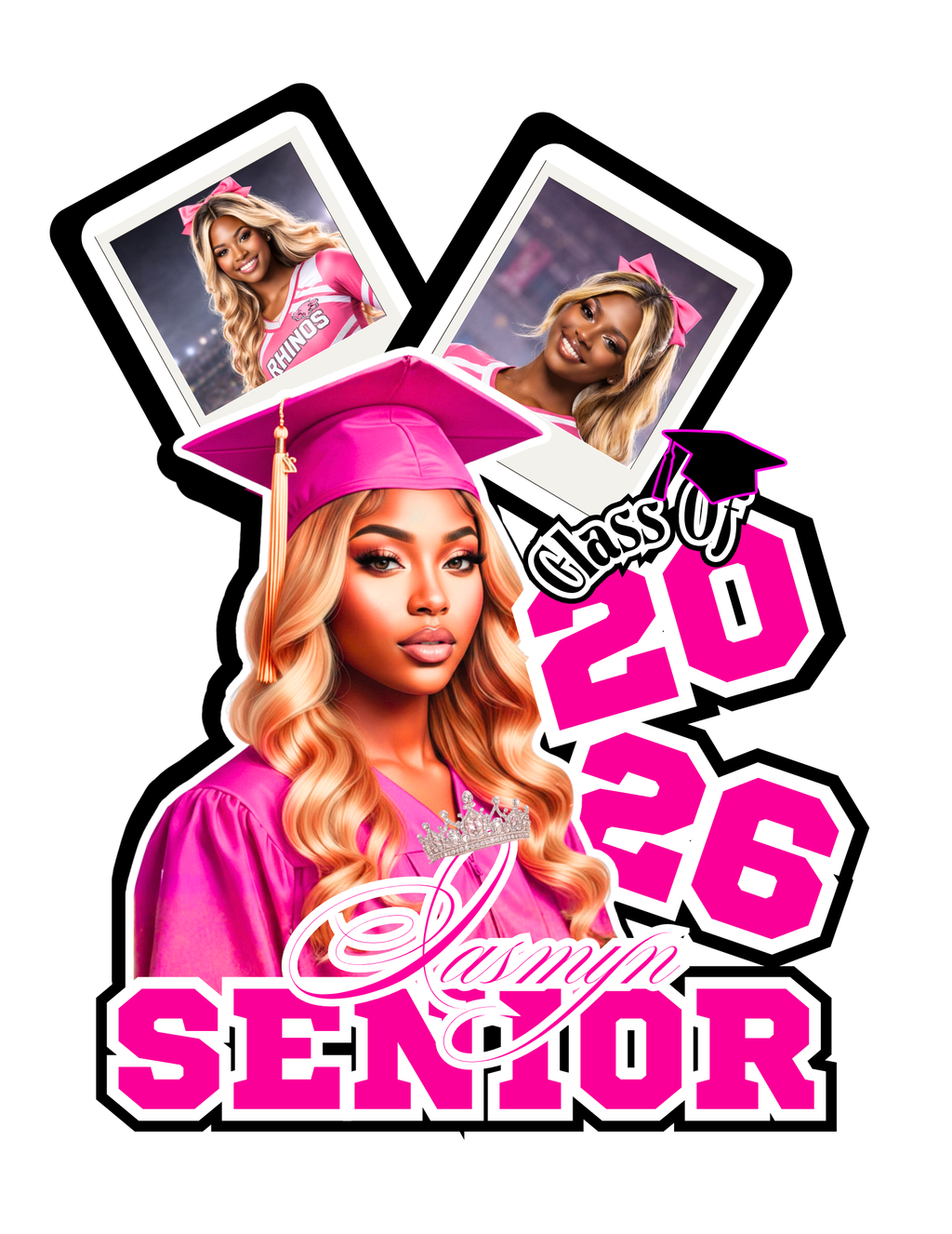 GRADUATION PERSONALIZED CUSTOM HAND FANS (Min Order 5)