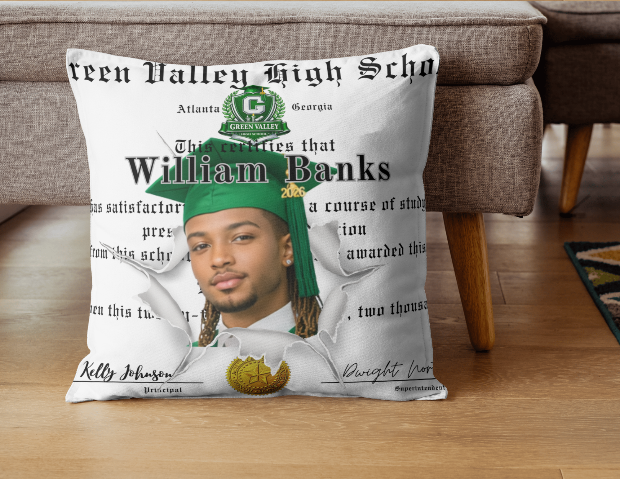 Custom Graduation Pillow 🎓 | Personalized Grad Gift for Preschool to College