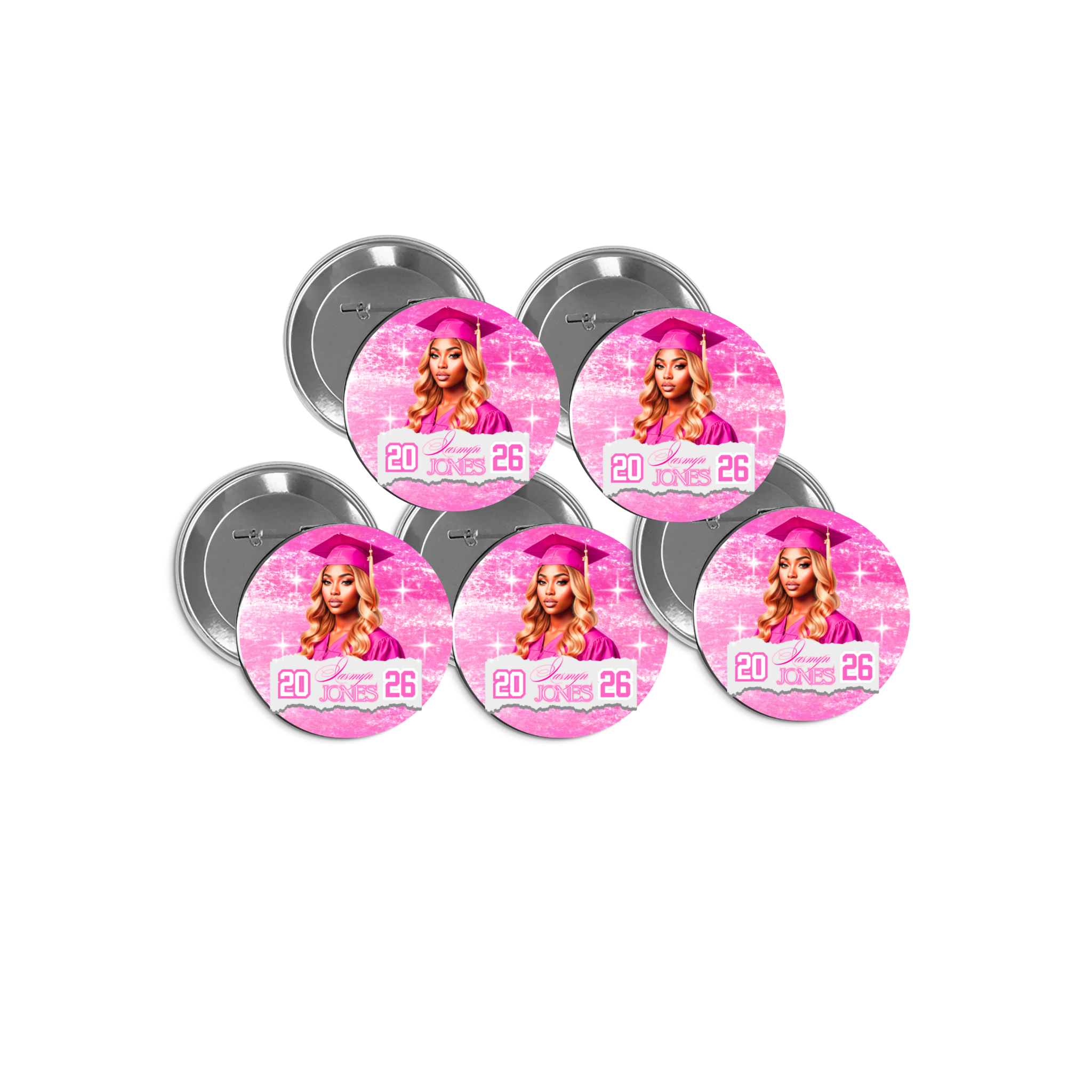 GRADUATION 3" CUSTOM BUTTONS (MOQ 5 BUTTONS)