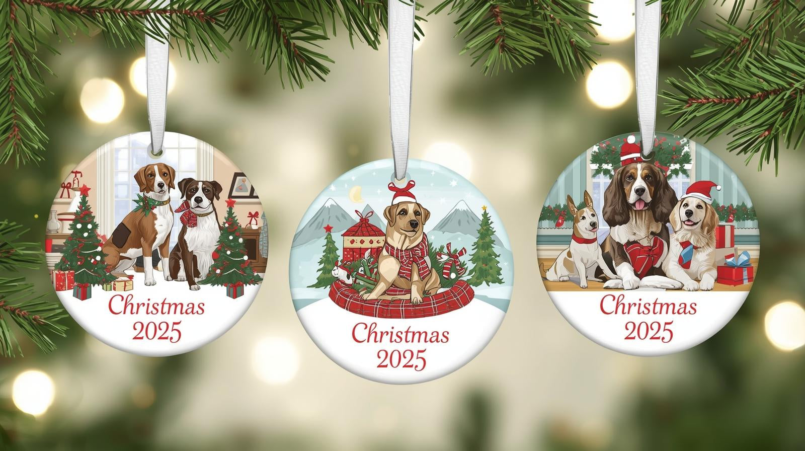 3” Personalized Ceramic Ornament – Family, Memorial & Pet Keepsake
