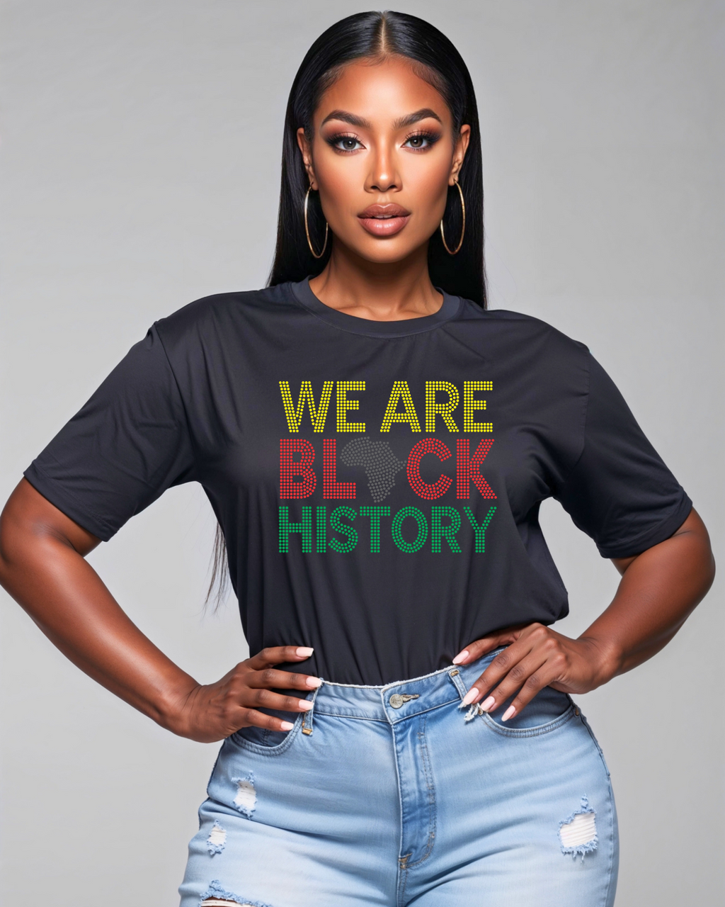We Are Black History Rhinestone T-Shirt | Black History Month & Juneteenth Tee