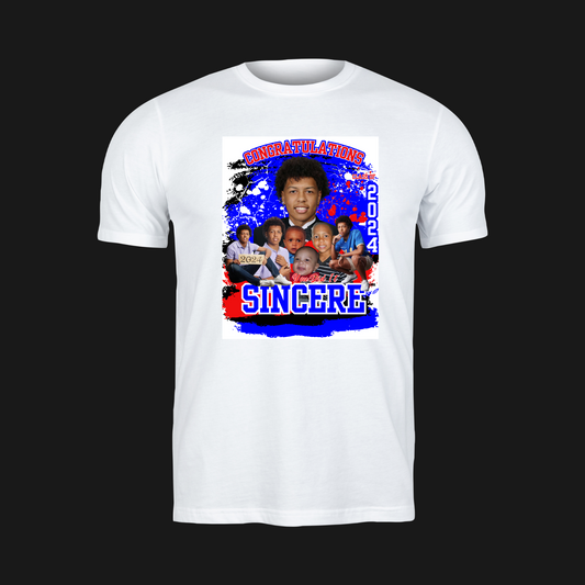 ROYALTEEZ CUSTOM GRADUATION TSHIRTS (FRONT CENTER ONLY)